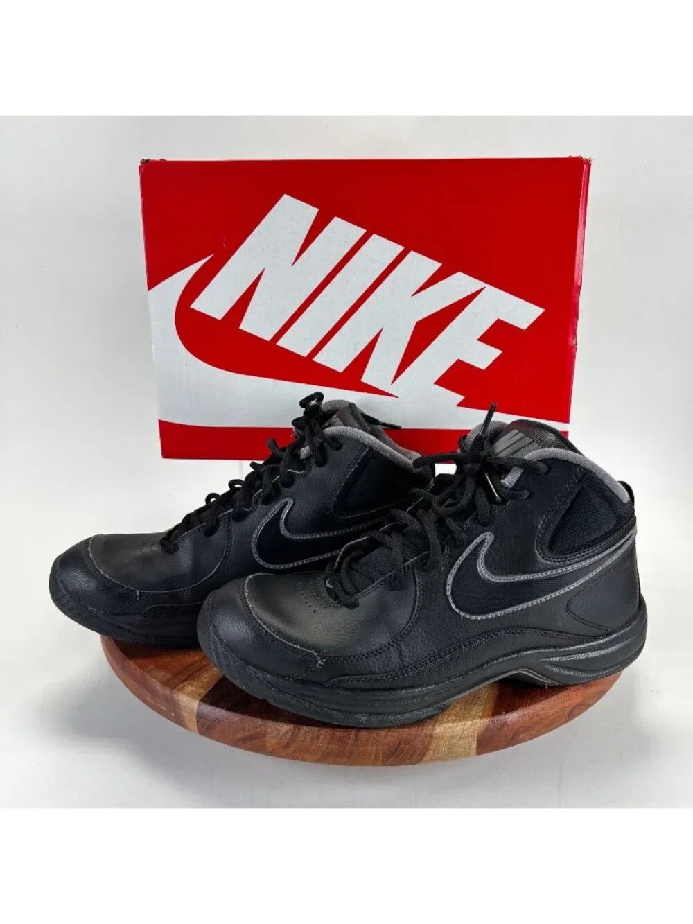 Nike Mens Size 8 The Overplay VII 511372-010 Black Basketball Shoes Sneakers